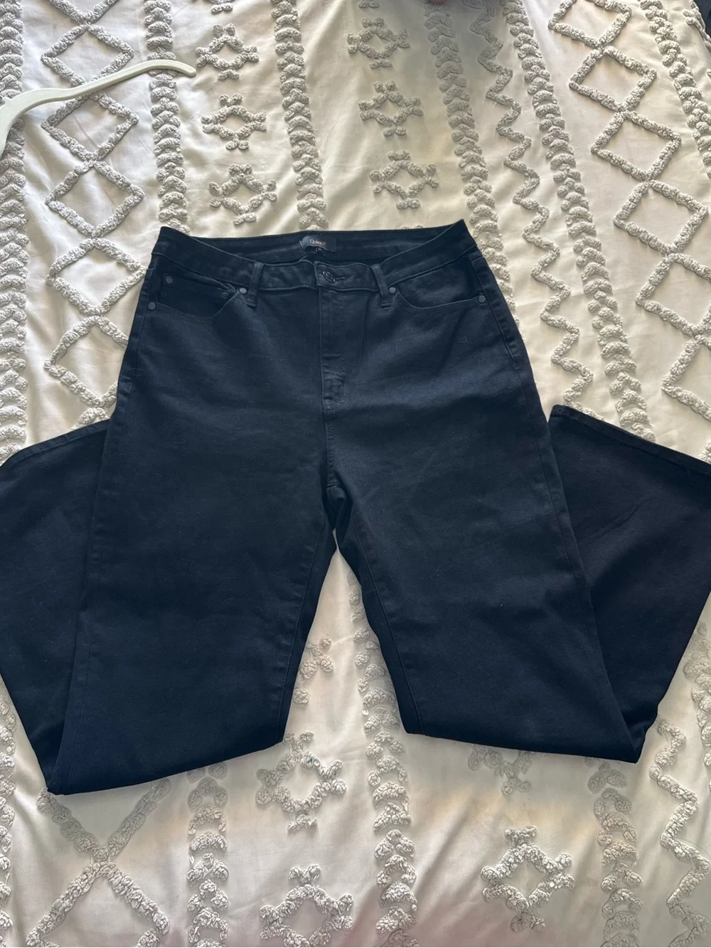 Quince Bella Stretch Kick Flare Jeans Black 31W 28Inseam